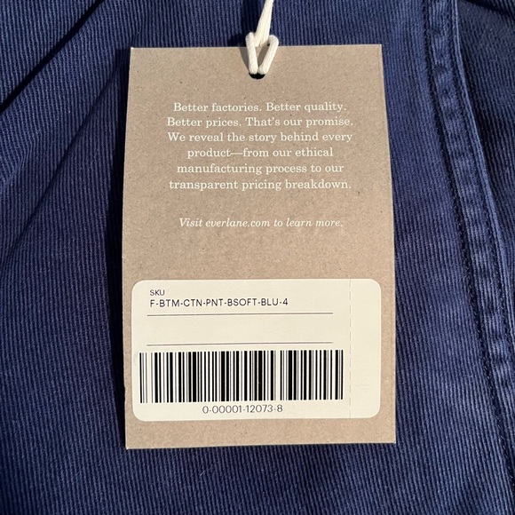 Everlane The Chino in Buttersoft | Size 4 | Blue | NWT - Picture 8 of 8